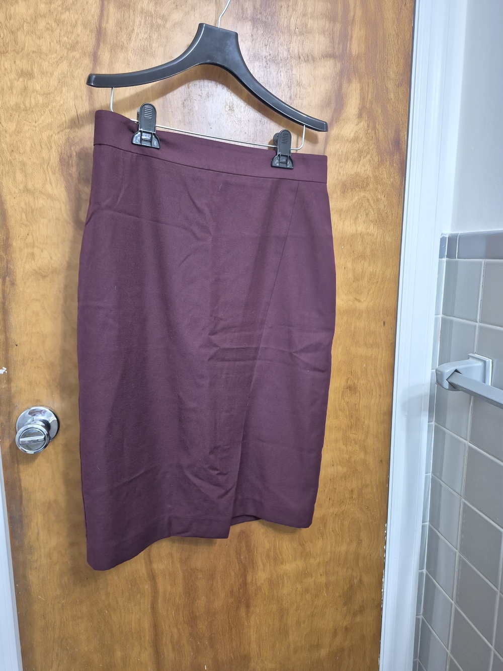 Ann Taylor Wine-Colored Pencil Skirt